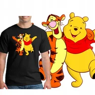 Koszulki męskie - 3173 Kubuś Puchatek Tygrysek Koszulka Czarna Xxl - miniaturka - grafika 1