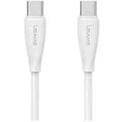 Kable USB - Kabel USB-C - USB-C USAMS Green Series SJ716 60W 1 m Bialy - miniaturka - grafika 1