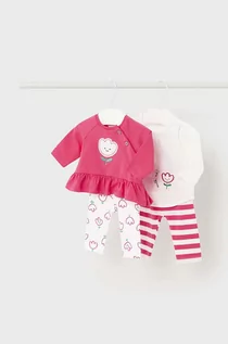 Dresy i komplety dla dziewczynek - Mayoral Newborn komplet niemowlęcy 2-pack kolor czerwony - grafika 1