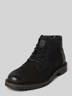 Kozaki sznurowane z nadrukiem z logo model ‘Seve’ - Botki męskie - miniaturka - grafika 1