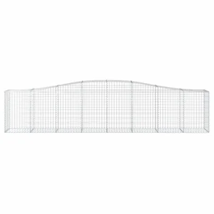 VIDAXL Kosze gabionowe, 20 szt, 400x50x80/100 cm, galwanizowane żelazo - Ogrodzenia - miniaturka - grafika 5