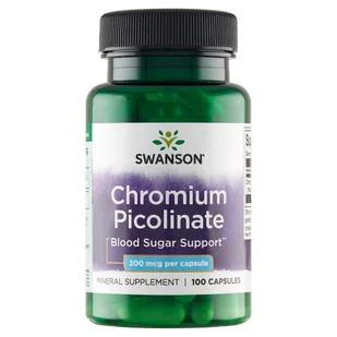 SWANSON Pikolinian Chromu 200mcg - (100 kap) - Witaminy i minerały - miniaturka - grafika 1