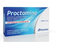 Serce i układ krążenia - Farmina SP. Z O.O. Proctomina przeciw hemoroidom 10 czopków 3203461 - miniaturka - grafika 1