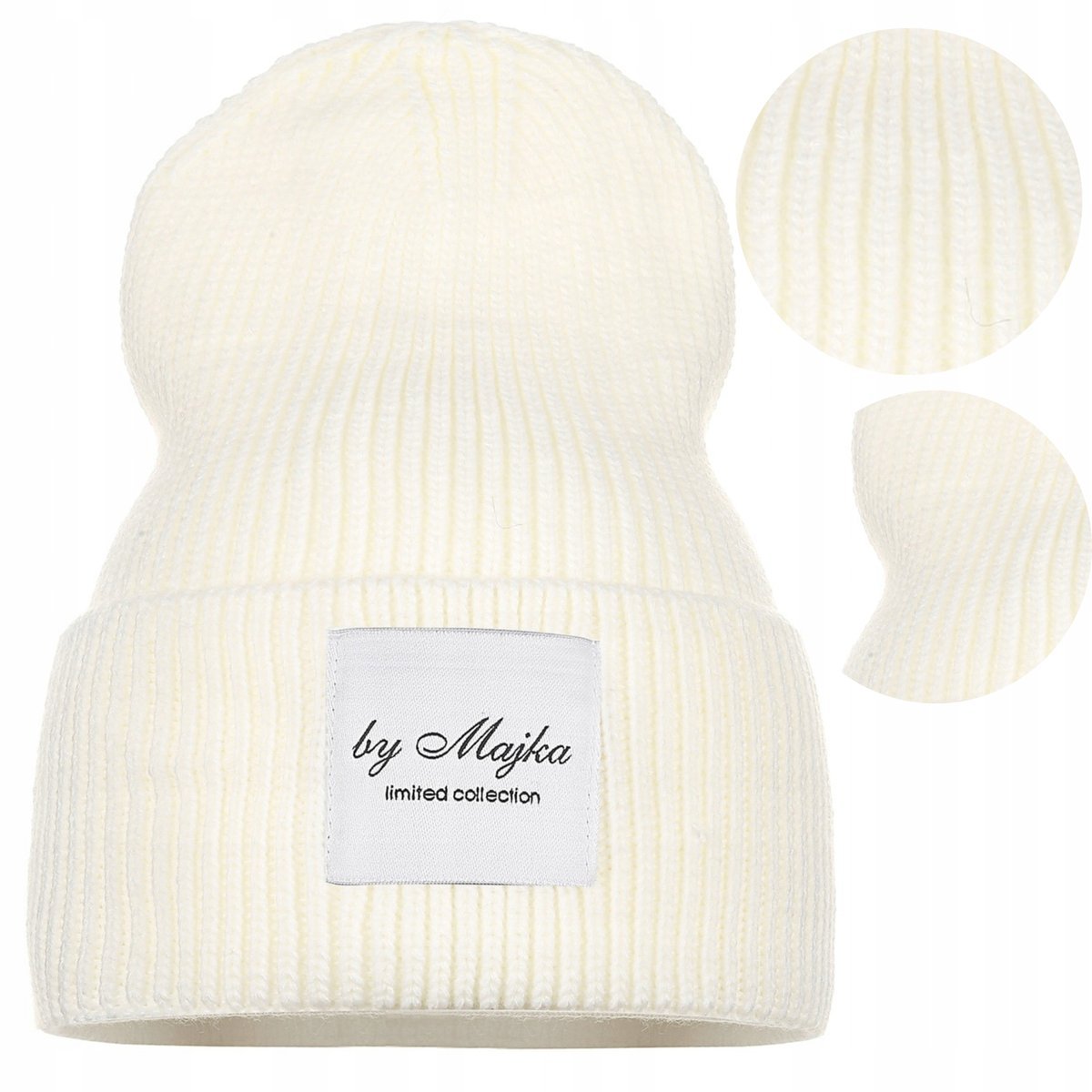 Czapka Damska Damska Zimowa CIEPŁA WYWIJANA MAJKA ECRU BBEŻOWA