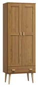 Szafy - Szafa sosnowa Venuci 2D nr2 wieszak szuflada 79 cm dąb - miniaturka - grafika 1