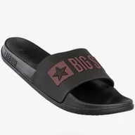 Klapki i japonki damskie - Klapki Damskie BIG STAR Sportowe Buty LOGO Czarne SS274708 Czarny 40 - miniaturka - grafika 1