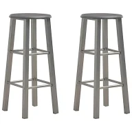 Taborety i hokery - Antracytowy zestaw dwóch stołków barowych loft L8-W55 - miniaturka - grafika 1