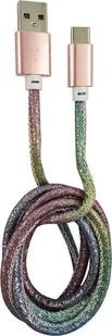 Kabel USB LC-Power USB-A - USB-C 1 m Wielokolorowy 31333C - Kable USB - miniaturka - grafika 1