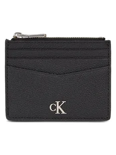 Calvin Klein Skórzane etui w kolorze czarnym na karty - 10,5 x 8,5 x 0,50 cm - Portfele - miniaturka - grafika 1