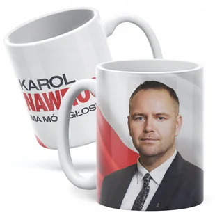 Kubek ceramiczny Karol Nawrocki Ma Mój Głos #Nawrocki2025 PiS - Kubki - miniaturka - grafika 1