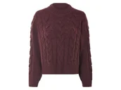 Swetry damskie - esmara® Sweter damski z dzianiny (Bordowy, XS (32/34)) - miniaturka - grafika 1