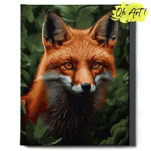 Obraz Malowanie po numerach NA RAMIE, 40x50, Rudy lis | Oh Art! - Malowanie po numerach - miniaturka - grafika 1