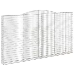 Łukowaty kosz gabionowy 400x30x220/240 cm, galwanizowane żelazo - Ogrodzenia - miniaturka - grafika 3