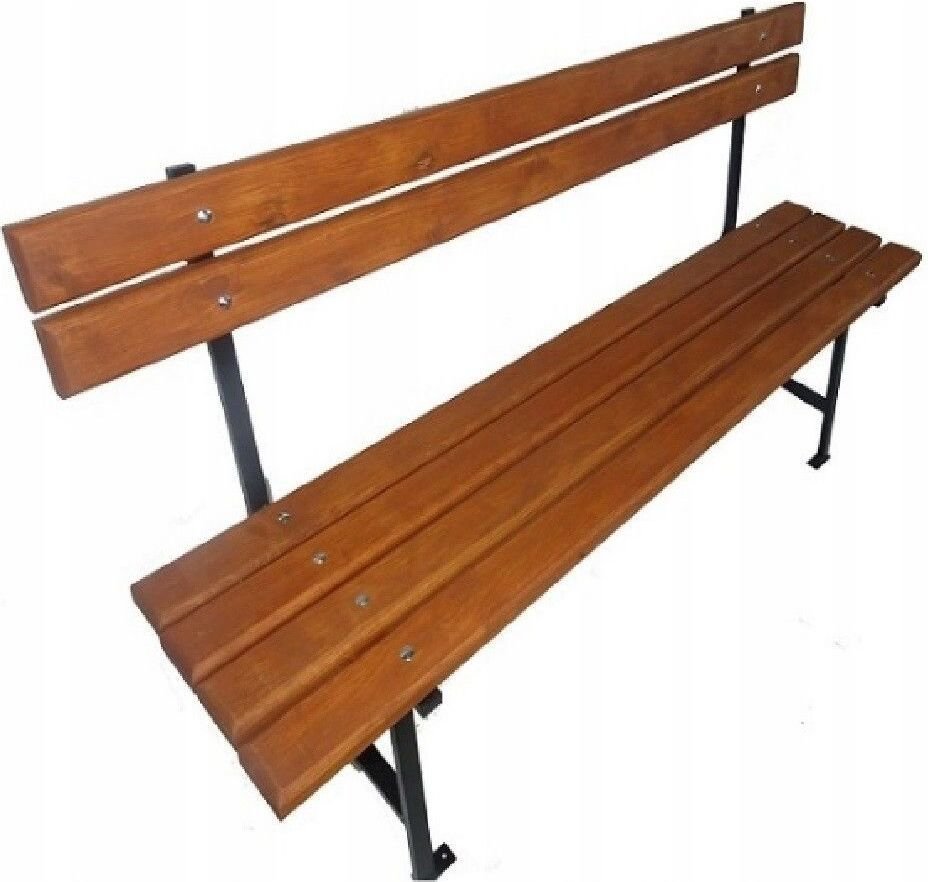 Ławka ogrodowa Karstal ławka stalowa ławka parkowa ławka ogrodowa meble ogrodowe drewniane oparcie MADRYT 9534