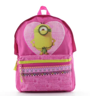 Różowy plecak dziecięcy Minionki - Plecaki szkolne i tornistry - miniaturka - grafika 1