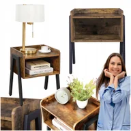 Szafki nocne - Szafka nocna z półkami Stolik przyółżkowy nocny Nakastlik Nakaslik Loft - miniaturka - grafika 1