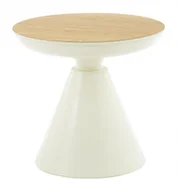 Ławy i stoliki kawowe - Metalowy stolik kawowy Boston kremowy - miniaturka - grafika 1