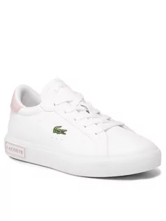 Buty dla dziewczynek - Lacoste Sneakersy Powercourt 0721 1 Suc 7-41SUC00141Y9 Biały - grafika 1