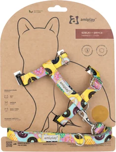 Szelka ze smyczą dla kotów Amiplay BeHappy Cat Guard S Donut - Szelki dla kotów - miniaturka - grafika 1