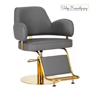 Fotele fryzjerskie - Gabbiano fotel fryzjerski Linz NQ złoto szary - miniaturka - grafika 1