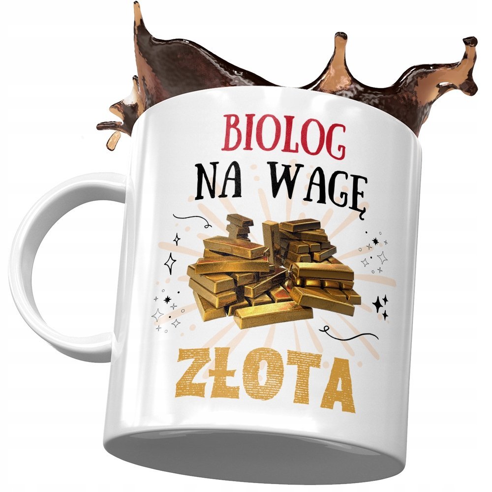 Dla Biologa Kubek na Urodziny Imieniny na Prezent z Nadrukiem ze Zdjęciem + Opakowanie na prezent (wzór 02)