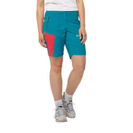 Spodnie sportowe damskie - Krótkie spodenki damskie Jack Wolfskin GLASTAL SHORTS W tile blue - 36 - miniaturka - grafika 1