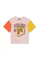Koszulki dla dziewczynek - Kenzo Kids t-shirt bawełniany dziecięcy kolor różowy - Kenzo kids - miniaturka - grafika 1