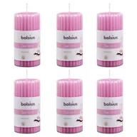 Świece - Bolsius Sfeerpunt Zapachowe świece pieńkowe, prążki, 6 szt., 120x58 mm, magnolia 101925260104 - miniaturka - grafika 1