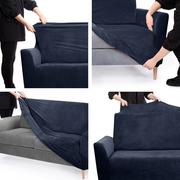 Pokrowce na meble - Pokrowiec na sofę LARSI kolor niebieski styl klasyczny homede - SOFACOVER/HOM/LARSI/NAVY/2S - miniaturka - grafika 1