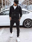 Dresy męskie - Dres męski ocieplany czarny Dstreet AX0607-XL - miniaturka - grafika 1