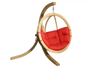 Zestaw: Stojak Alicante + Fotel Swing Chair Single (3), Czerwony Alicante+Swing Chair Single (3) - Hamaki - miniaturka - grafika 1