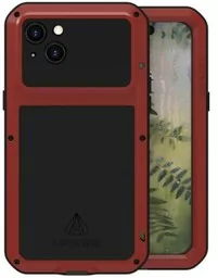 LOVE MEI Etui pancerne + szkło Powerful do iPhone 15 Plus, czerwone - Etui i futerały do telefonów - miniaturka - grafika 1