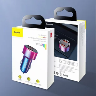 Baseus Baseus Magic Series Dual QC - ładowarka samochodowa Quick Charge 3.0 2x USB 45W 6A niebieski (CCMLC20A-03) hurtel-50576-0 - Ładowarki samochodowe - miniaturka - grafika 36