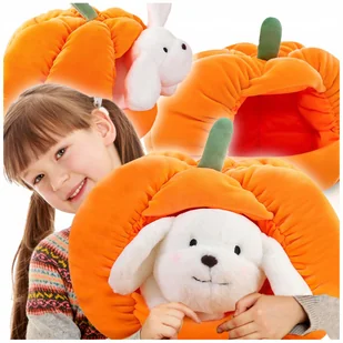 MASKOTKA PIESEK W DOMKU Z DYNI Pluszowy Pies PLUSZAK 2w1 dla dzieci 25 cm - Maskotki i pluszaki - miniaturka - grafika 1
