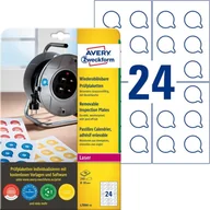 Etykiety do drukarek - Avery Zweckform tabliczki inspekcyjne A4 30mm białe (L7804-10) - miniaturka - grafika 1