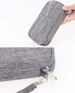 Organizer podróżny na kable i ładowarki szary - Torby na laptopy - miniaturka - grafika 8