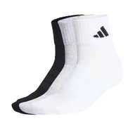 Skarpetki dla dzieci - Skarpetki adidas Cushioned Sportswear Ankle Socks 3 Pair Pack Medium Grey Heather/White/Black XS - miniaturka - grafika 1