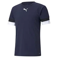 Koszulki męskie - PUMA PUMA Koszulka męska Teamrise Jersey Peacoat-puma Black-puma White XL 704932 - miniaturka - grafika 1