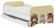 Łóżeczka i kojce - Łóżko dziecięce MIKI 140x70 INDIANIE SFARI - miniaturka - grafika 1
