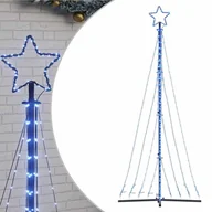 Ozdoby bożonarodzeniowe - vidaXL Lampki choinkowe, 447 niebieskich LED, 249 cm - miniaturka - grafika 1