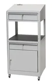 Szafy i regały magazynowe - Pulpit warsztatowy na kołach z szafką i szufladą, kolor szary (wymiary: 597x1225x527 mm) 00881999 - miniaturka - grafika 1
