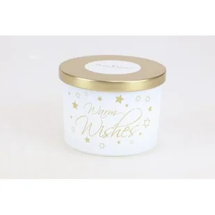 Świeca zapachowa 7,5 x 10,5 cm warm wishes złota - Świece - miniaturka - grafika 1
