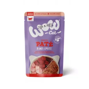 Wow Cat Rind Pute - wołowina z indykiem dla dorosłych kotów 125 g - Mokra karma dla kotów - miniaturka - grafika 1