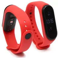 Akcesoria do smartwatchy - Opaska / Pasek Do Smartbanda Xiaomi Mi Band 3 Xmsh05Hm / 4 Xmsh07Hm Silikonowa Czerwona - miniaturka - grafika 1