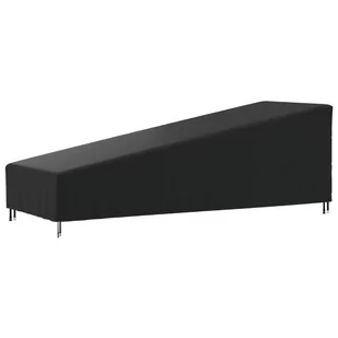 vidaXL Pokrowiec na leżak, czarny, 203x81x25/63 cm, Oxford 420D - Poduszki ogrodowe - miniaturka - grafika 1