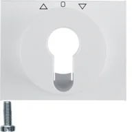 Inne akcesoria elektryczne - Berker Pokrywa do łącznika żaluzjowego obrotowego na klucz Berker K.1 biały - miniaturka - grafika 1