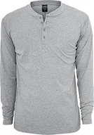 Bluzy męskie - Urban Classics Męska bluza Basic Henley L/S - miniaturka - grafika 1