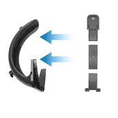 Hulajnogi elektryczne - Zestaw 3szt wkładek wewnętrznych trzymających kabel tylnego światła do błotnika tylnego do Ninebot Max / Motus Scooty 10 (SZARY) - miniaturka - grafika 1