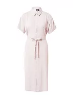 Sukienki - VERO MODA Sukienka damska VMBUMPY SS Calf Shirt Dress NOOS, Snow White/Stripes: Nostalgia Rose, XS, Snow White/Stripes:nostalgia Rose, XS - miniaturka - grafika 1
