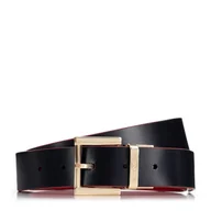 Paski - Damski pasek z kwadratową klamrą czarno - czerwony - Wittchen - miniaturka - grafika 1